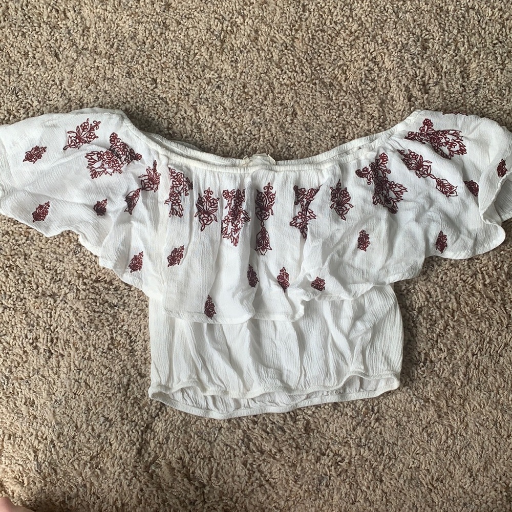 Off the shoulder crop top